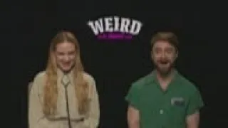 Daniel Radcliffe and Evan Rachel Wood, who star in 'Weird: The Al Jankovic Story' joke about 'being