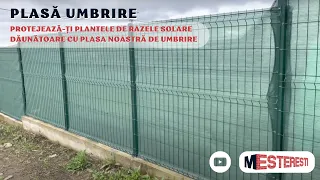 Plasă umbrire cu grad 95%, tratată UV, 120 g densitate - MESTERESTI (video clienți)