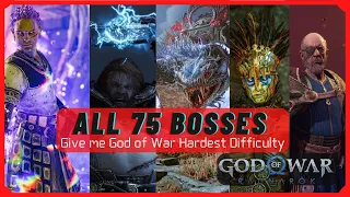 God of War Ragnarök - All 75 Boss Battles - Every Single Boss - Give me Good of War Difficulty