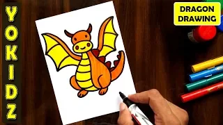 HOW TO DRAW A DRAGON EASY FOR KIDS