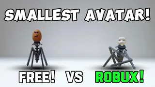 How to GET SMALLEST ROBLOX AVATAR FOR FREE vs ROBUX! (2023)