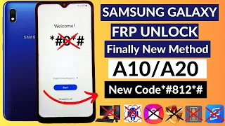 Samsung Galaxy A10/A20 Frp Bypass Android 11 | 2024 New All Samsung Google Account Bypass Without PC