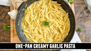 The HEALTHIEST Creamy Garlic Pasta | Easy ONE-PAN 20 Minute Recipe