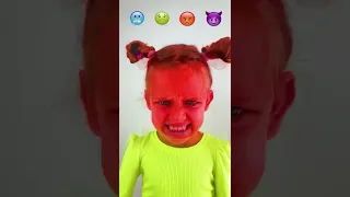 4 Color Emoji Funny Face | Best Challenge #Shorts by Anna Kova