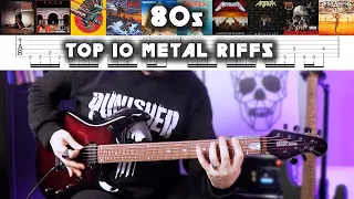 Top 10 Metal Riffs Of 80s | With Tabs