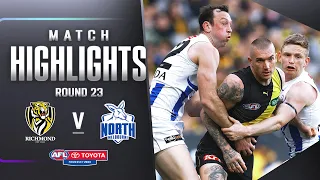 Richmond v North Melbourne Highlights | Round 23, 2023 | AFL