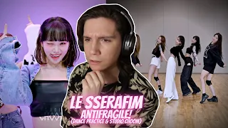 DANCER REACTS TO LE SSERAFIM | ‘ANTIFRAGILE’ Dance Practice & Studio Choom [Be Original]