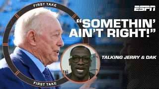 Shannon Sharpe says SOMETHIN' AIN'T RIGHT between Jerry Jones & Dak Prescott 🧐 | First Take