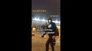 Warriors Player Juan Toscano Anderson birthday wishes to Michelle Obama