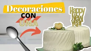 DECORACIONES CON UNA CUCHARA FACIL  | PASTEL O TORTA | EL COCINA