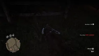 Getting choked in Red Dead Online 1st person is weird...