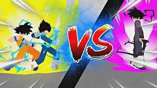 Goku & vegeta vs goku black 🔥/ stick nodes part 1 🚨