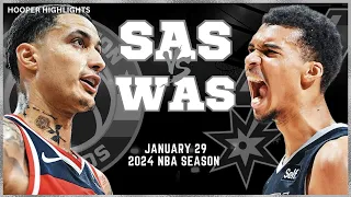 San Antonio Spurs vs Washington Wizards Full Game Highlights | Jan 29 | 2024 NBA Season