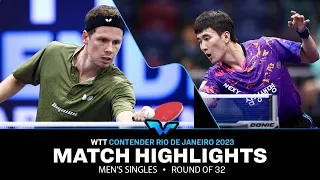 Jonathan Groth vs Lee Sang Su | MS R32 | WTT Contender Rio de Janeiro 2023