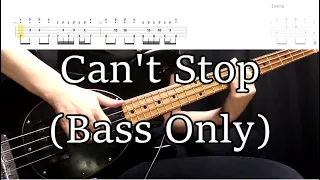 Red Hot Chili Peppers - Can't Stop(Bass Only)(Play Along With Tabs In Video)