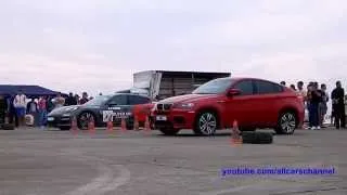 BMW X6M vs Porsche Panamera GTS