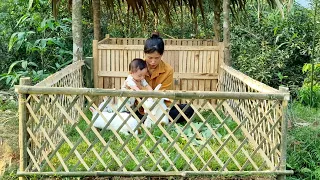 Single mother: build a grass garden for rabbits, farm construction /Bàn Thị Chạn