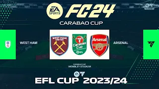 FC 24 West Ham vs Arsenal | Carabao Cup 2023/24 | PS5 Full Match