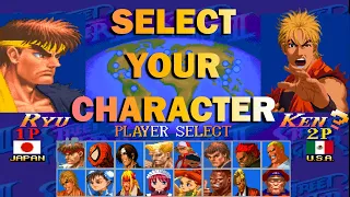 Character Select Screens in Fighting games