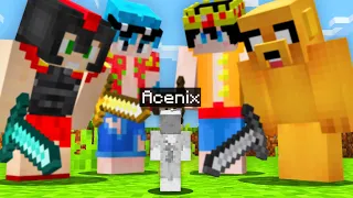 Minecraft: ACENIX PEQUEÑO vs 4 ASESINOS 😱🔪 MINECRAFT SPEEDRUN con los COMPAS