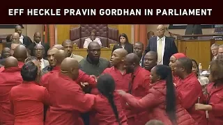 EFF disrupts Gordhan in Parliament