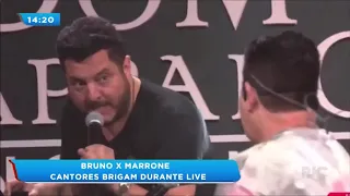 Bruno e Marrone brigam durante live