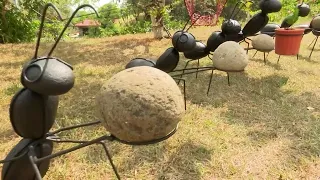 Artista de Atenas emprende su negocio con insectos de piedra