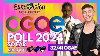 Eurovision 2024: OGAE 2024 Poll (So Far) Results 32/41 New OGAE Norway 🇸🇯 + Australia🇦🇺 + Estonia 🇪🇪