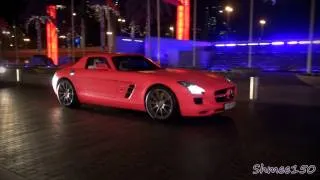 MATTE PINK Mercedes SLS AMG - Driveby in Dubai