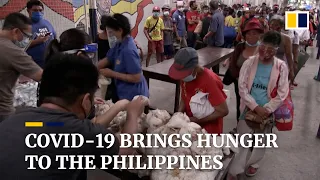 Long queues for free meals as millions in the Philippines go hungry amid coronavirus pandemic