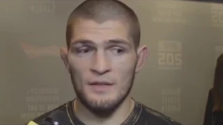KHABIB NURMAGOMEDOV BACKSTAGE INTERVIEW UFC 205 CONOR MCGREGOR IS A CHICKEN