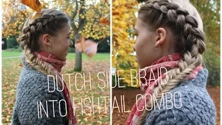 Dutch braid into fishtail combo tutorial - HairAndNailsInspiration