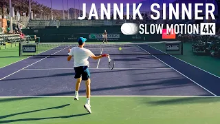 Jannik Sinner Slow Motion - Forehand, Backhand & Serve
