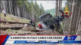 3 arrested in cable car crash in Italy
