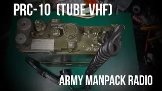 AN/PRC-10  tactical tube VHF backpack / manpack radio