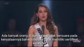 Smart! Pidato Frederika Alexis Cull di Miss Universe 2019