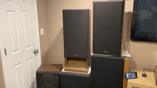 Technics, Kenwood, and Fisher 80s & 90s “Big Box” speaker array demo