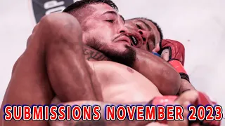 MMA Submissions of November 2023