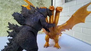 Godzilla vs king ghidorah parte 1 (Stop-Motion Animation)