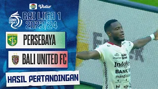 Hasil Akhir Pertandingan - Persebaya Surabaya Vs Bali United FC | BRI Liga 1 2023/24