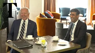 Joe Biden meets Rishi Sunak in Belfast