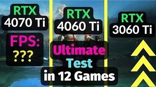 RTX 4070 Ti vs RTX 4060 Ti vs RTX 3060 Ti TEST in 12 GAMES / DLSS 2 vs 3 / 1080p 1440p 4K / RT ON