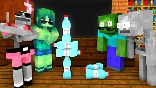 Monster School : BOTTLE FLIP Challenge - Minecraft Animation