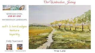 How to paint this SUPER EASY watercolour landscape | watercolor landscape painting