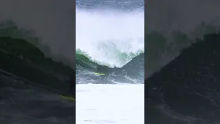 GERMAN BIG WAVE SURFER GETTING BARRELED DURING STORM SWELL