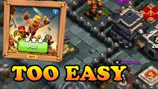 Easily 3 star on 2013 challenge coc | day 2 challenge super simple 3 star in clash of clans