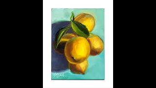 Lemons oil painting demo