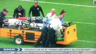 Mason Rudolph knocked out after big hit by Earl Thomas and not carted off field?