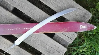 Sabre restoration - new handle from old ski