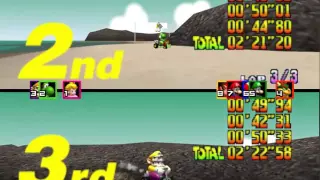 Mario Kart 64 Netplay Online (Split screen) Project 64 2.1